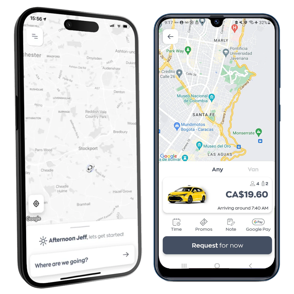 Checker Cabs new app on new iphone and new samsung phone.